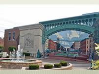 Fountain and Crossroads of America Mural