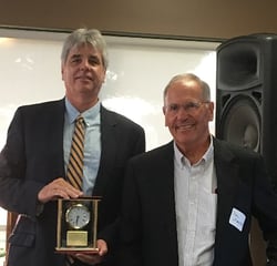 Brad Starkey, outgoing board chair, & Dr. Peter Maynard, current board chair RESIZEDjpg