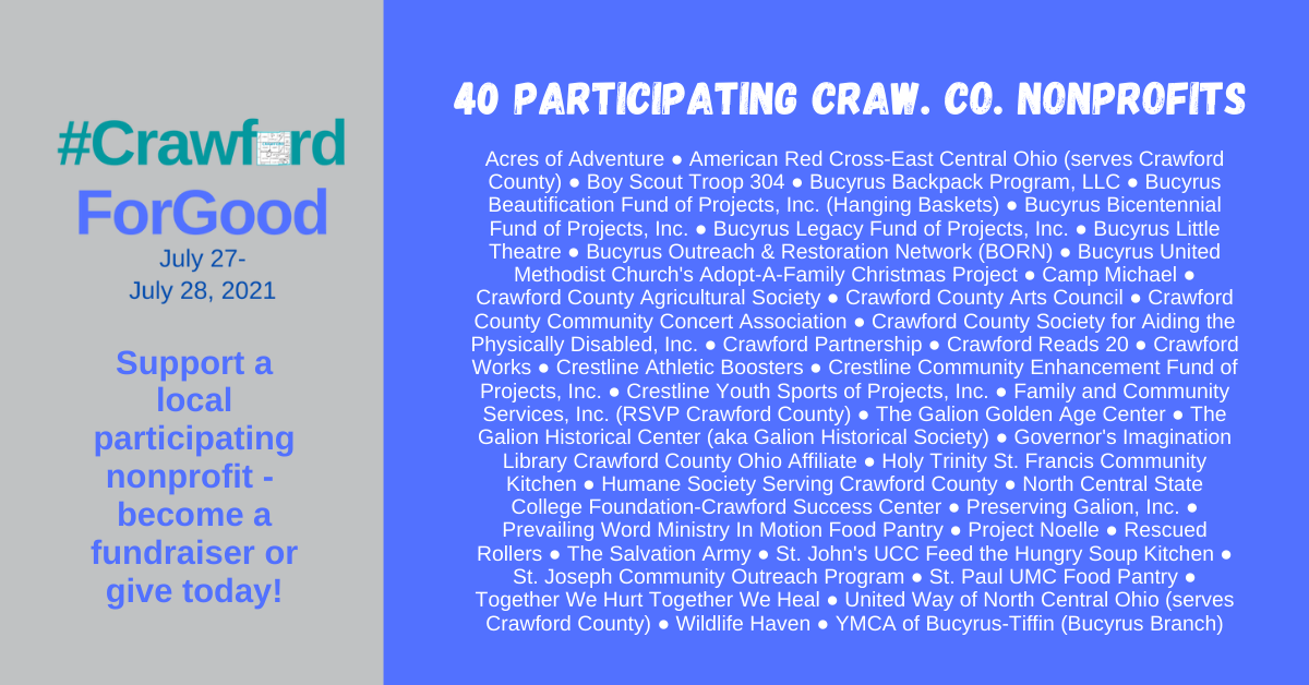 #CrawfordForGood Participants FB Post