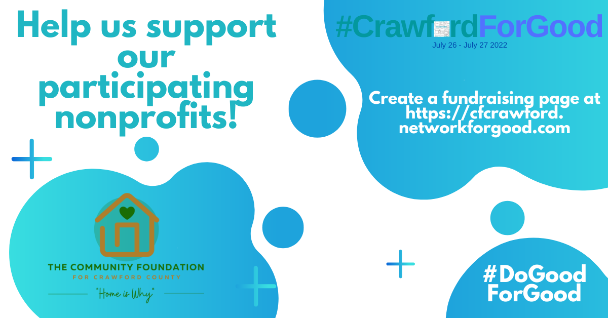2022 #CrawfordForGood create fundraising page FB post