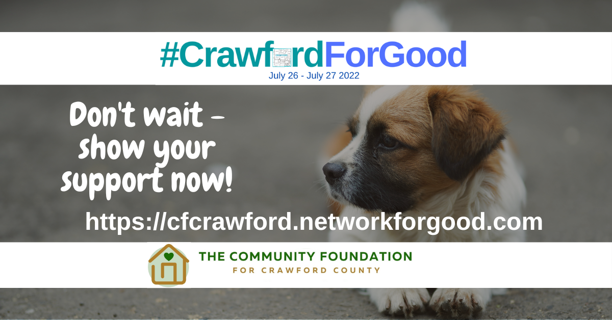 2022 #CrawfordForGood-Dont wait, Show your support now! FB post