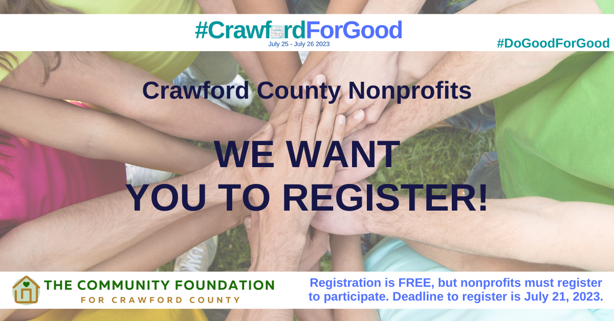 2023 #CrawfordForGood-Nonprofits Register FB Post7