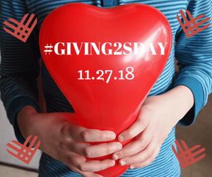 2018 #GIving2sday FB Post-Heart ballon