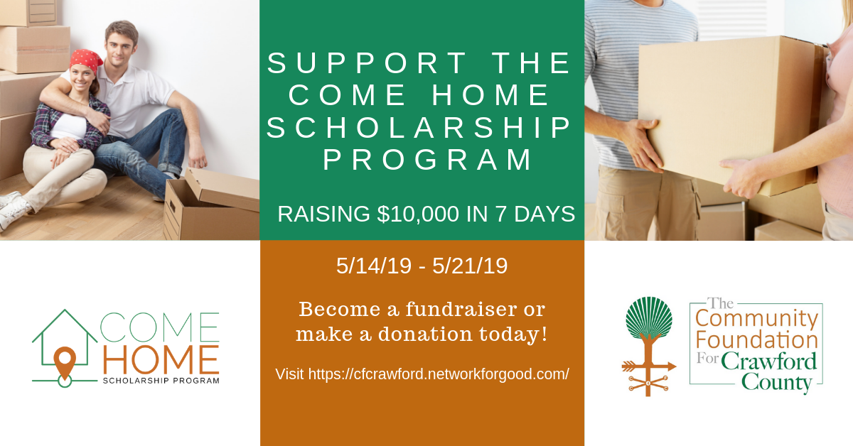 Support the Come Home Scholarship Program - Become a fundraiser or make a donation today! Ad1