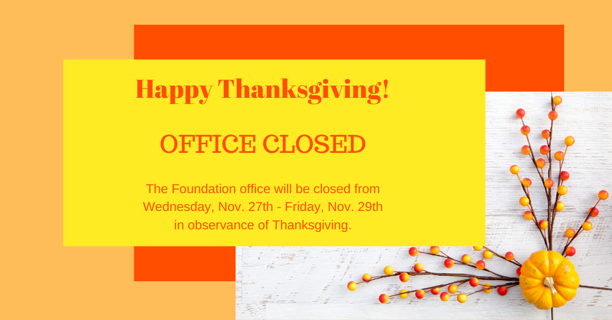 2019 Office Closed for Thanksgiving